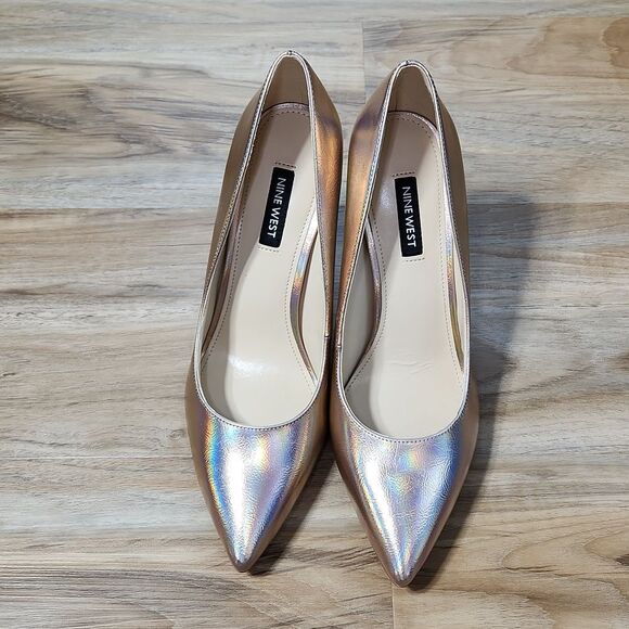 🔸️NIB Nine West Rose Gold Tatiana 3 High Heel Pumps Size 8.5 - Picture 3 of 12